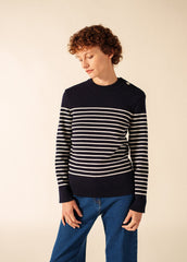 GLOWLINE BINIC Fisherman Sweater (NAVY / GLOW)