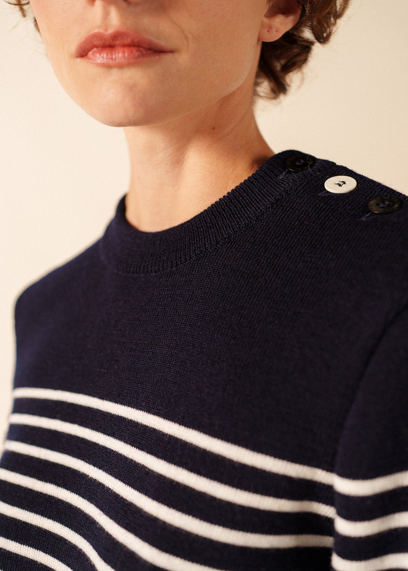 GLOWLINE BINIC Fisherman Sweater (NAVY / GLOW)