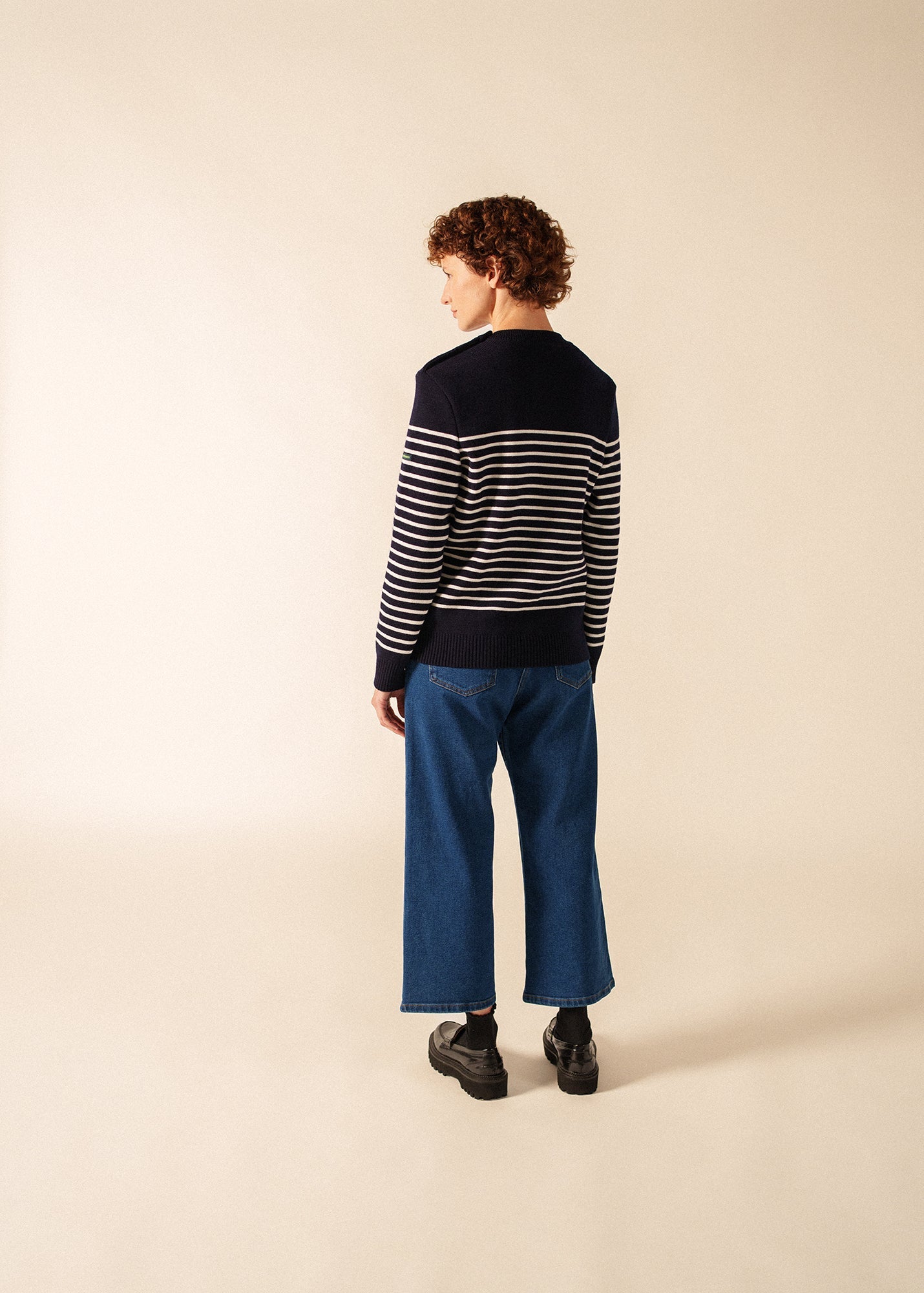 GLOWLINE BINIC Fisherman Sweater (NAVY / GLOW)
