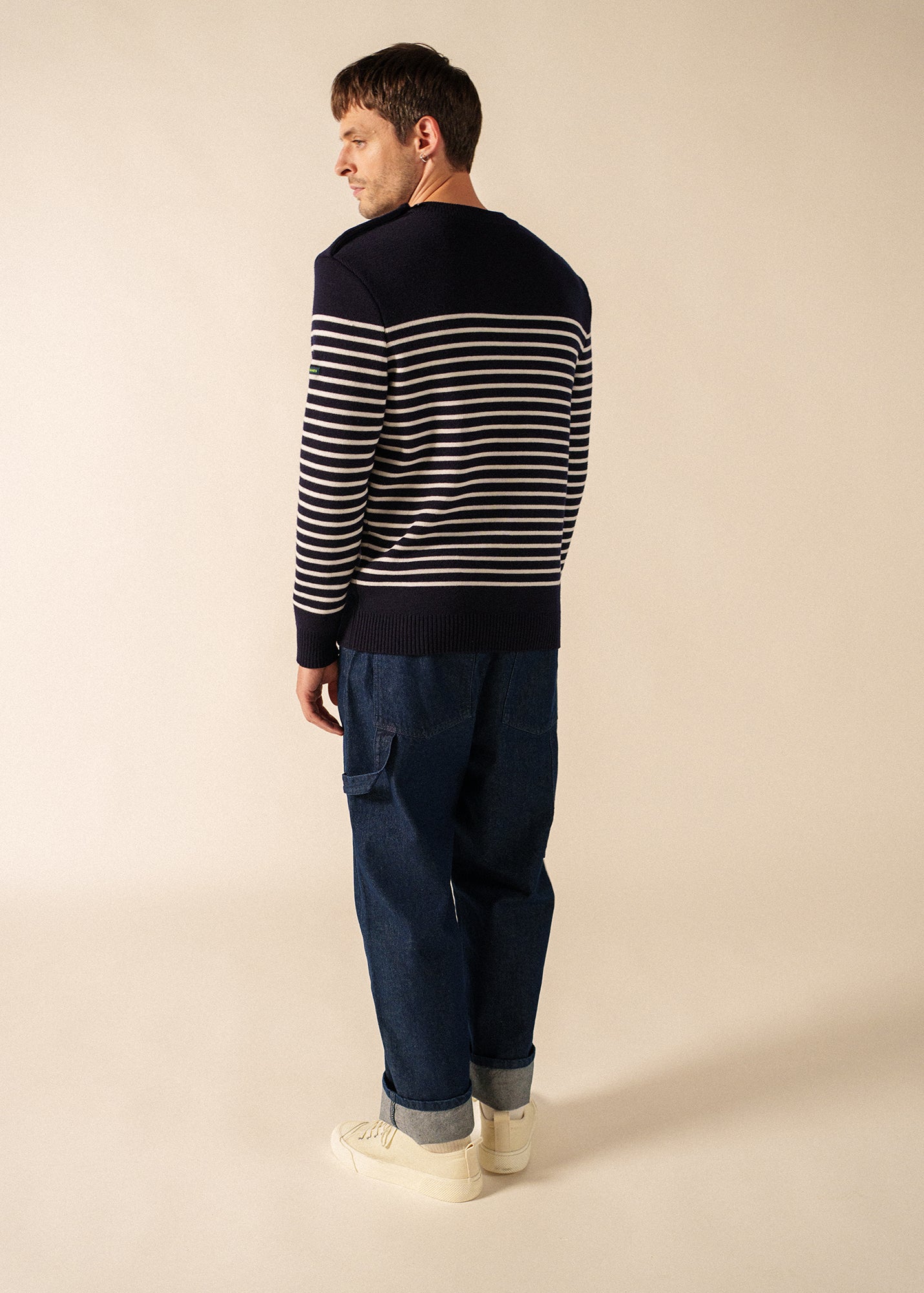GLOWLINE BINIC Fisherman Sweater (NAVY / GLOW)