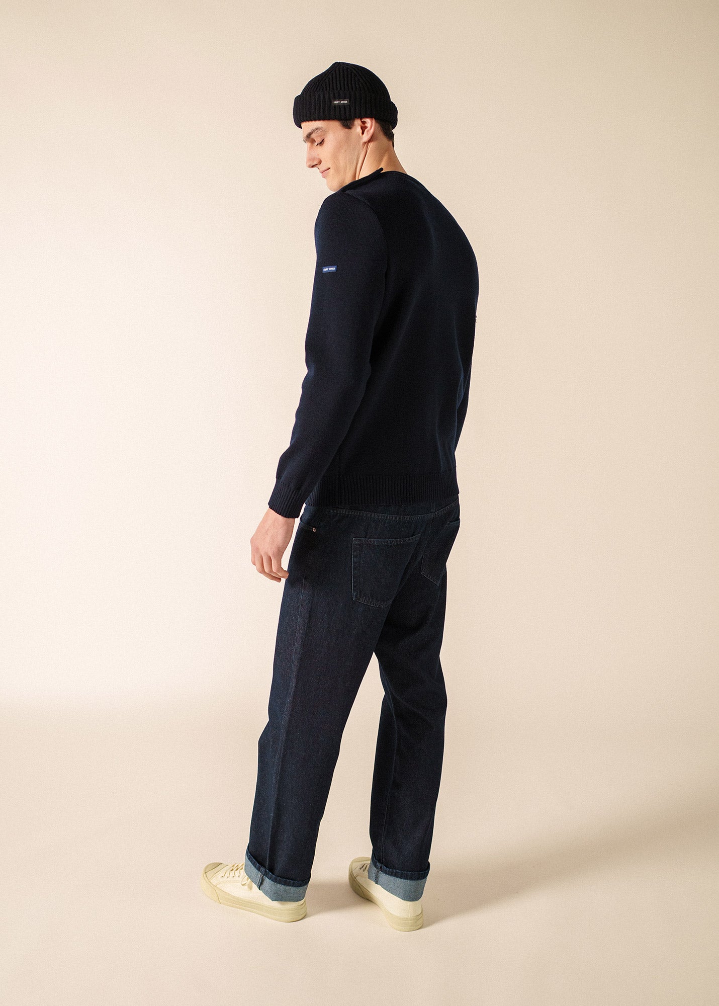 CANCALE V-Neck Wool Sweater (NAVY)