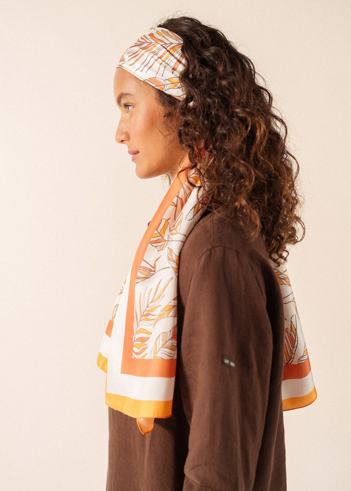 Interwoven Earth Floral Silk Long Scarf (INTERWOVEN EARTH)
