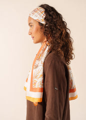 Interwoven Earth Floral Silk Long Scarf (INTERWOVEN EARTH)