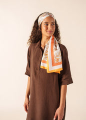 Interwoven Earth Floral Silk Long Scarf (INTERWOVEN EARTH)