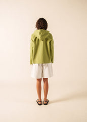 AURA Hooded Cotton Canvas Jacket (SAGE OLIVE)