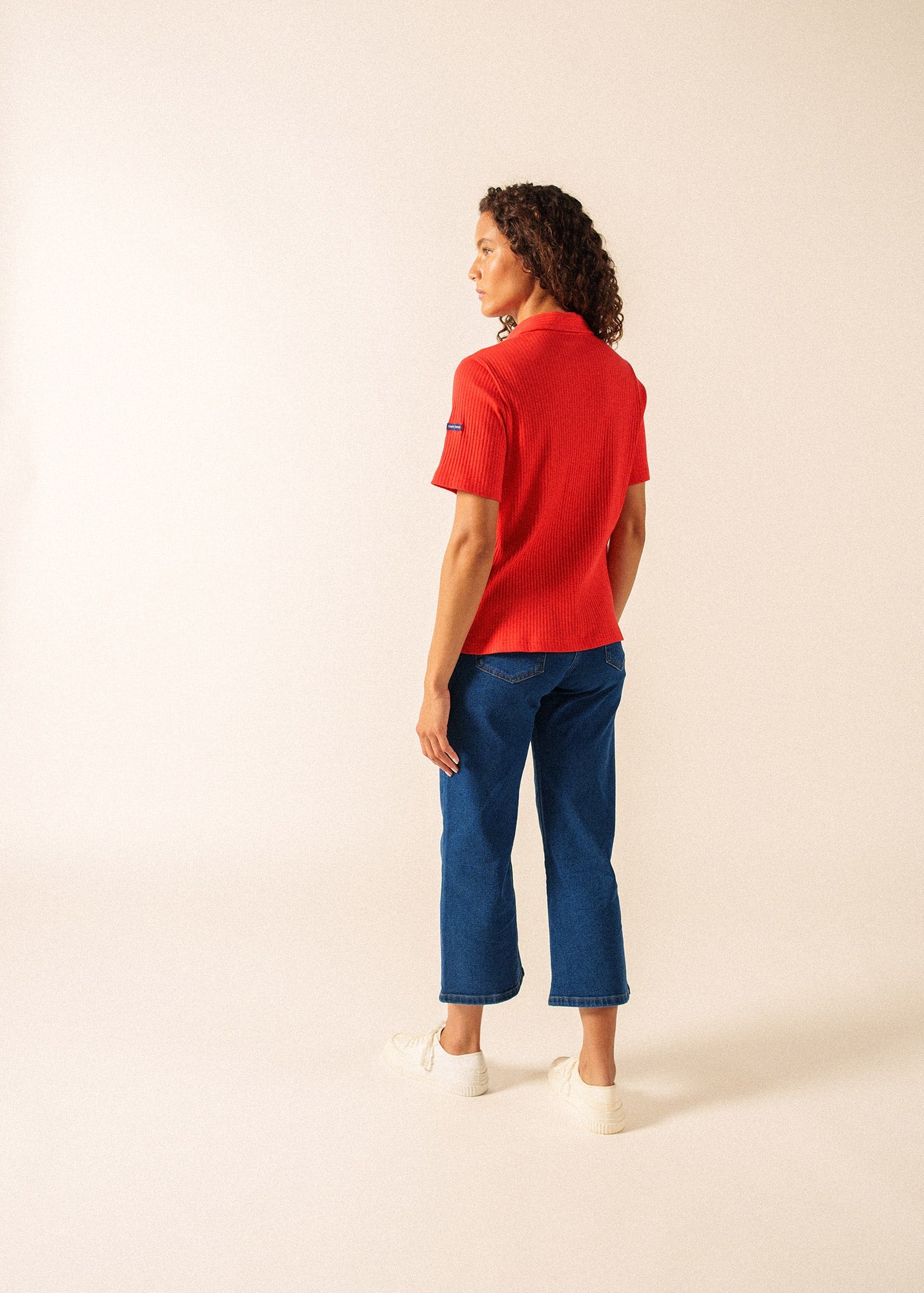 ROMY Knit Polo  (POPPY RED)