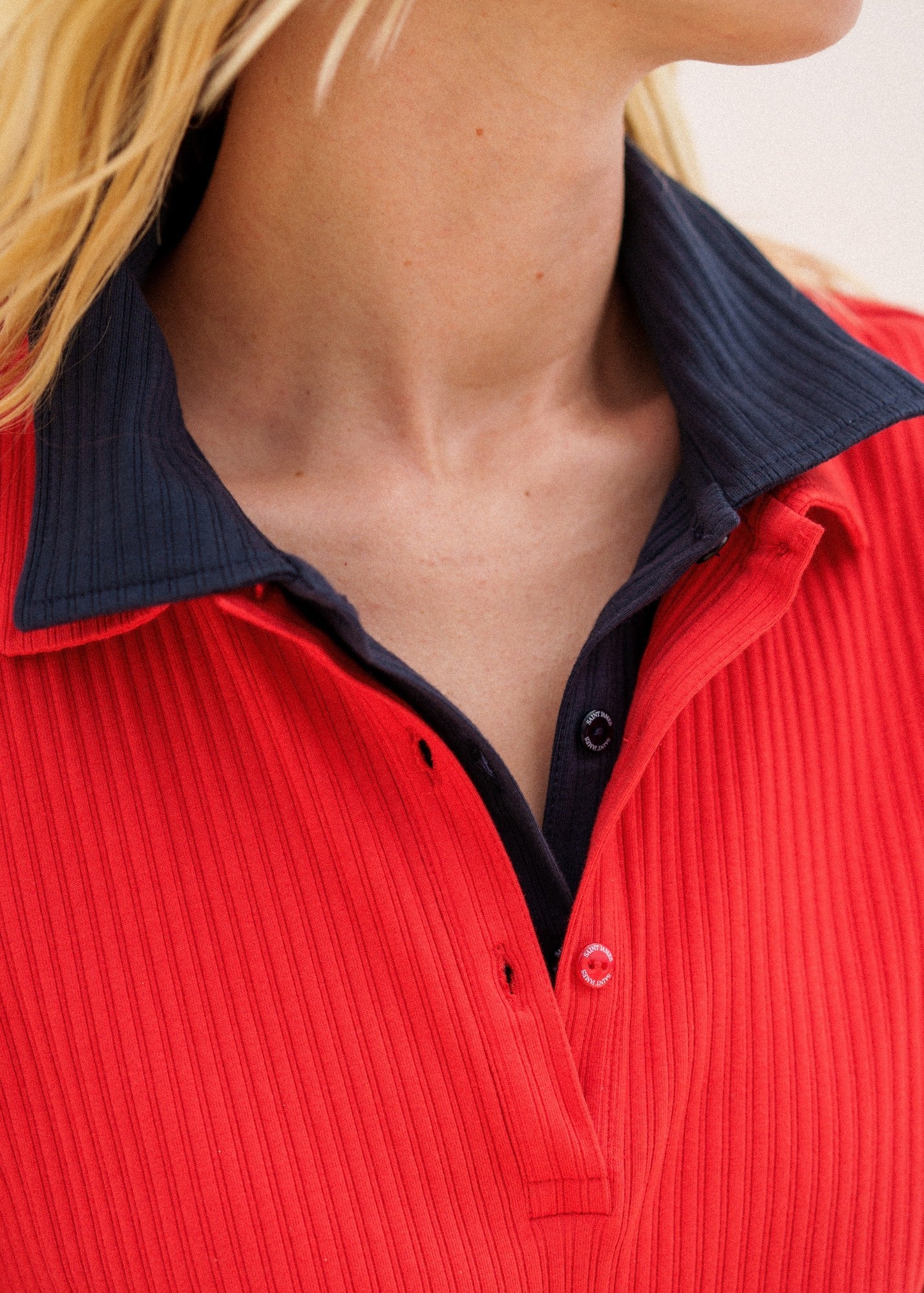 ROMY Knit Polo  (POPPY RED)