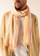Multicolored striped scarf (INTERWOVEN EARTH)