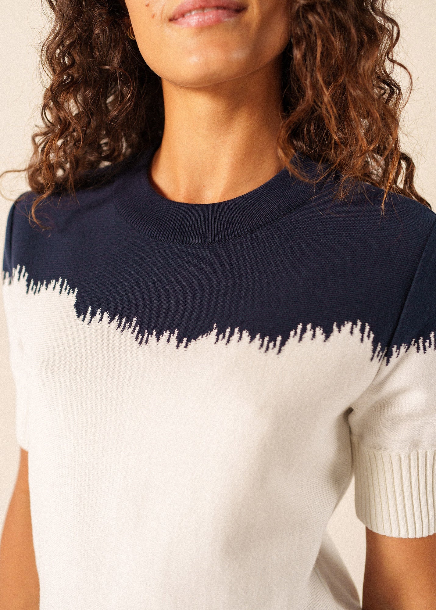 NICOSIE Sweater x Isabelle Ballu (IVORY / NAVY)