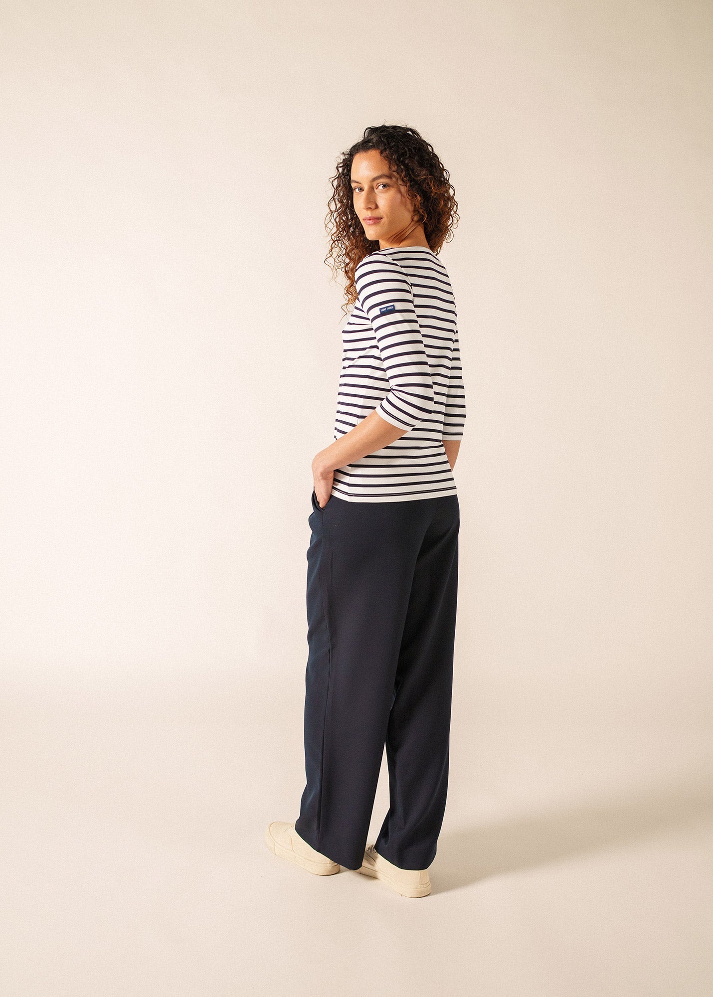 GARDE-COTE III Anti UV Top (WHITE / NAVY)