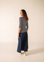 GARDE-COTE III Anti UV Top (NAVY / WHITE)