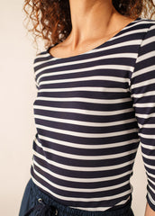 GARDE-COTE III Anti UV Top (NAVY / WHITE)