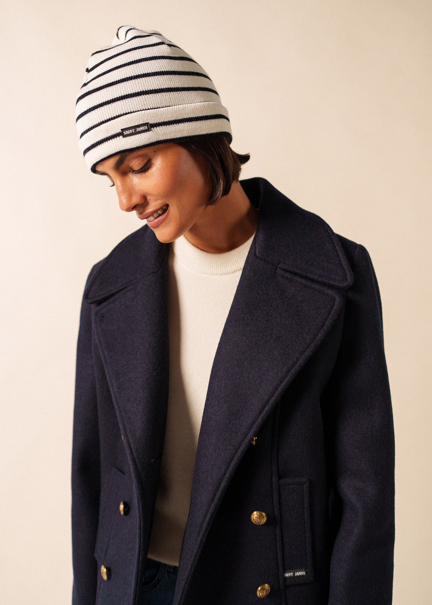 CARTIER Nautical Beanie (IVORY / NAVY)