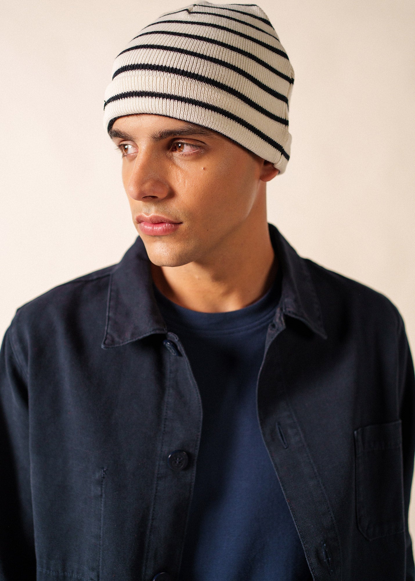 CARTIER Nautical Beanie (IVORY / NAVY)