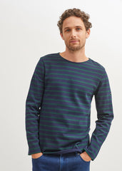 MERIDIEN MODERNE Breton Shirt (NAVY / PINE GREEN)