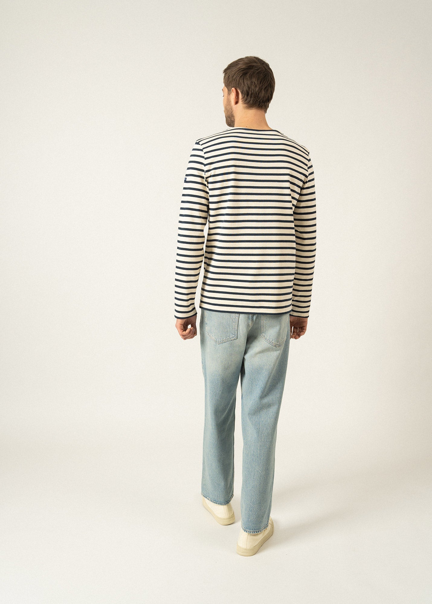 MERIDIEN MODERNE Breton Shirt (ECRU / NAVY)