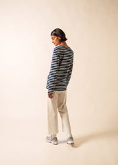 MERIDIEN MODERNE Breton Shirt (NAVY / ECRU)