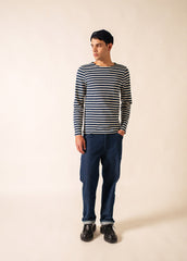 MERIDIEN MODERNE Breton Shirt (NAVY / ECRU)