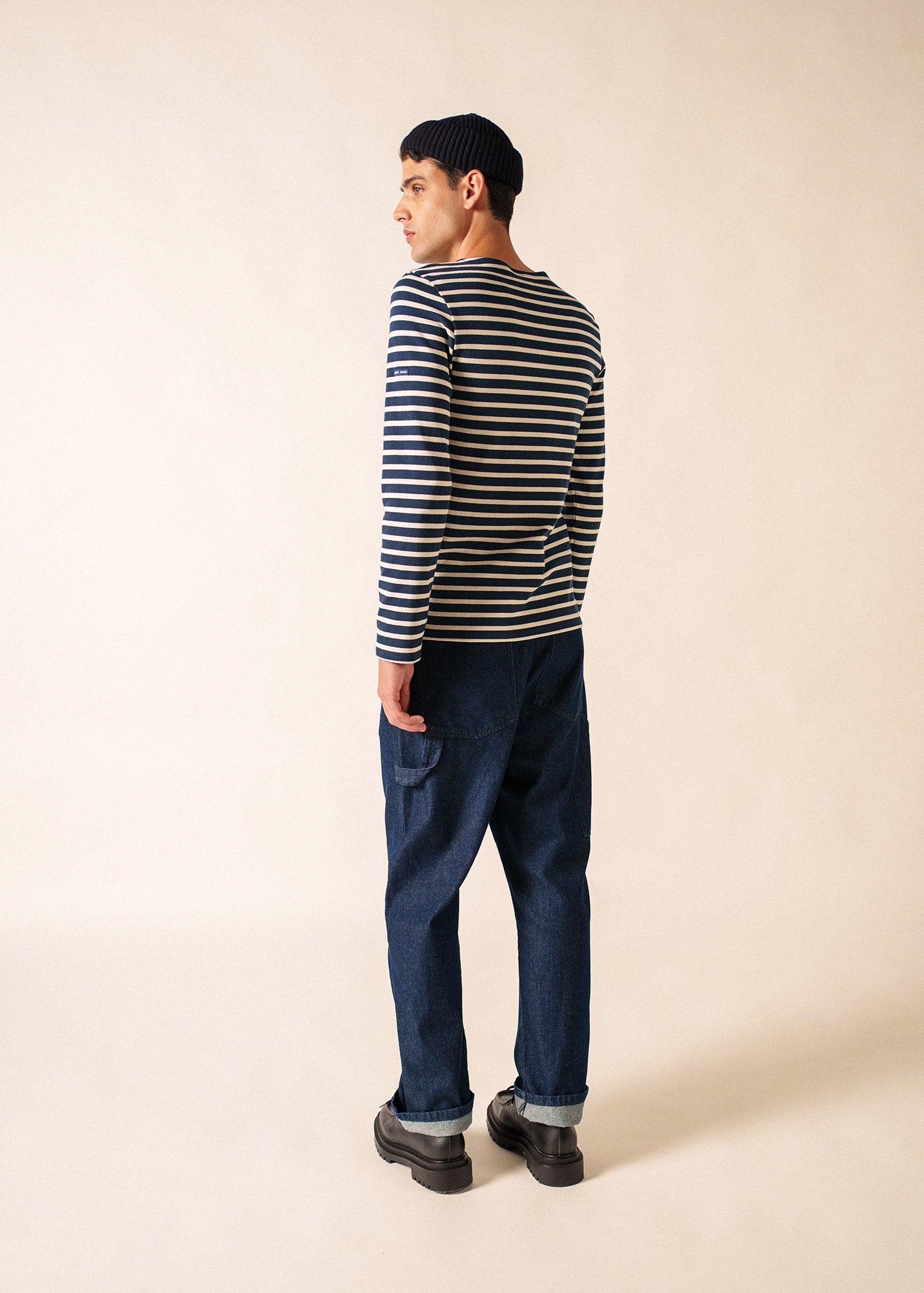 MERIDIEN MODERNE Breton Shirt (NAVY / ECRU)