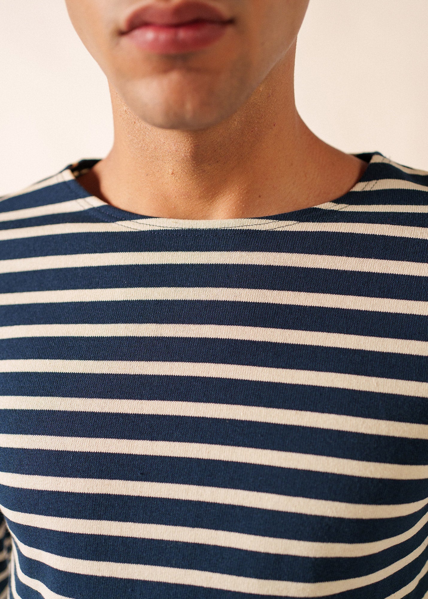 MERIDIEN MODERNE Breton Shirt (NAVY / ECRU)