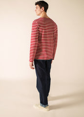 MERIDIEN MODERNE Breton Shirt (MAROON / ECRU)