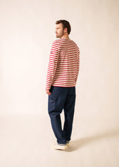 MERIDIEN MODERNE Breton Shirt (ECRU / MAROON)