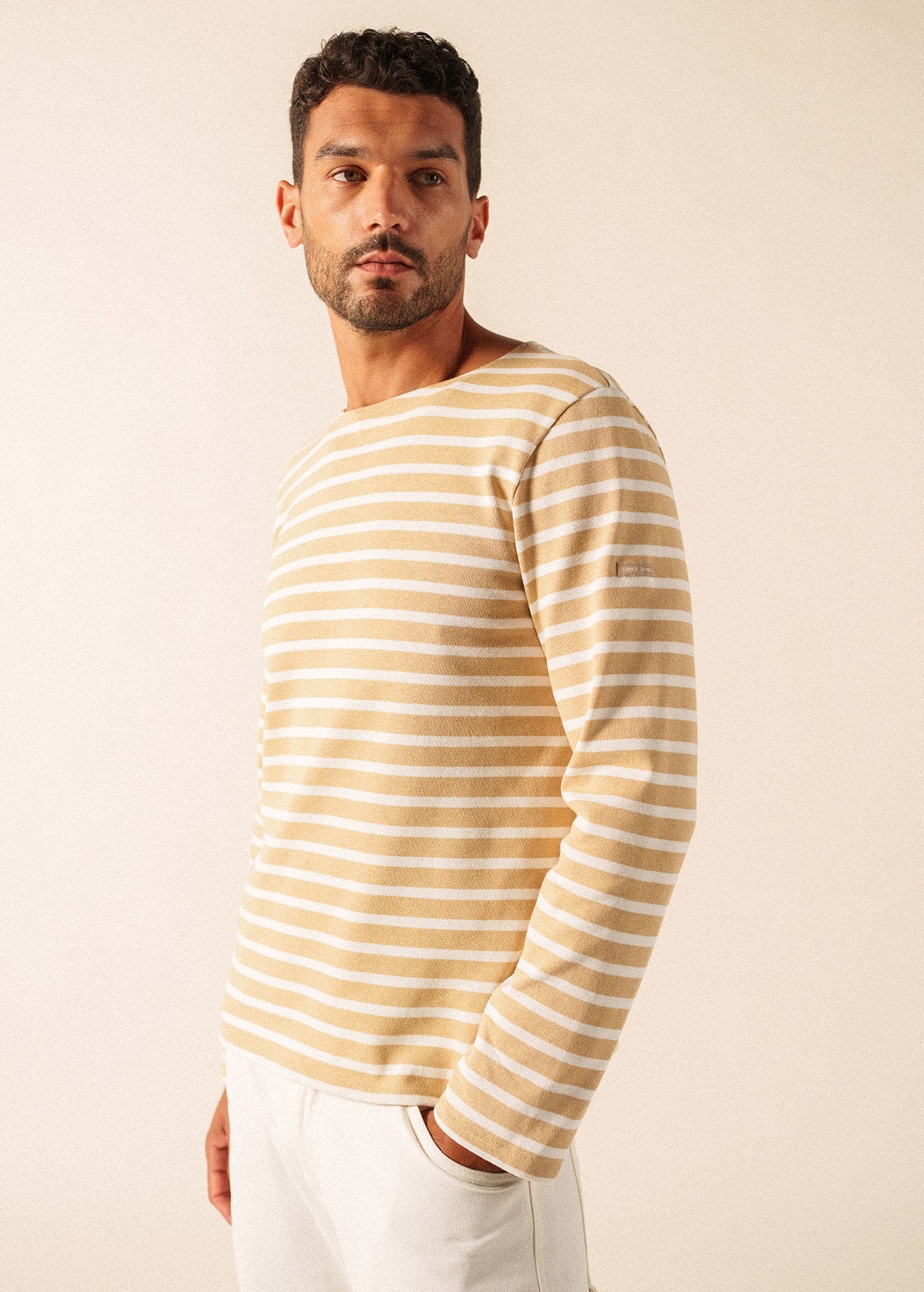 MERIDIEN MODERNE Breton Shirt (SAIL CANVAS / WHITE)
