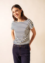 ETRILLE II Nautical Striped Tee (ECRU / NAVY)