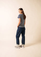ETRILLE II Nautical Striped Tee (NAVY / ECRU)