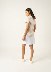 ETRILLE II Nautical Striped Tee (OATMEAL / WHITE)