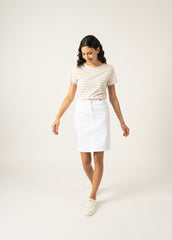 ETRILLE II Nautical Striped Tee (OATMEAL / WHITE)
