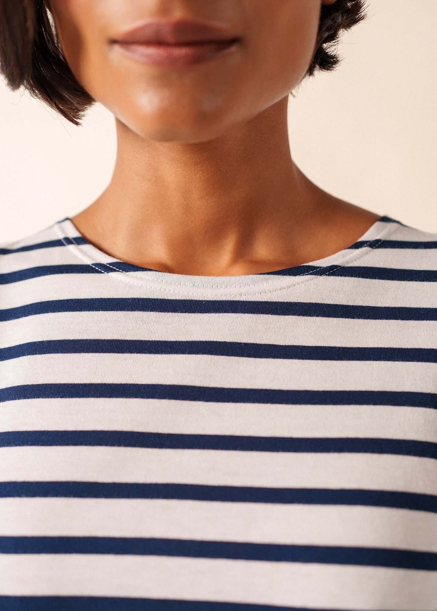ETRILLE II Nautical Striped Tee (WHITE / NAVY)