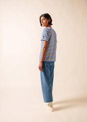 ETRILLE II Nautical Striped Tee (WHITE / ROYAL BLUE)