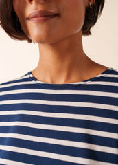 ETRILLE II Nautical Striped Tee (NAVY / WHITE)