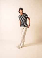 ETRILLE II Nautical Striped Tee (BLACK / ECRU)