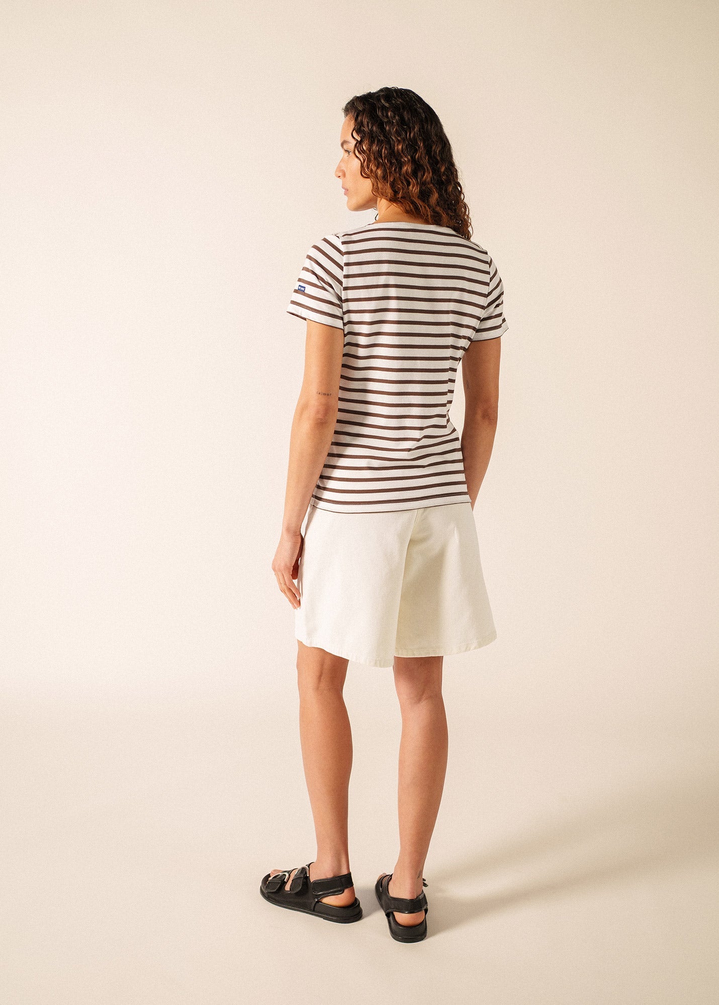 ETRILLE II Nautical Striped Tee (WHITE / CHOCOLATE)