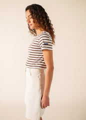 ETRILLE II Nautical Striped Tee (WHITE / CHOCOLATE)