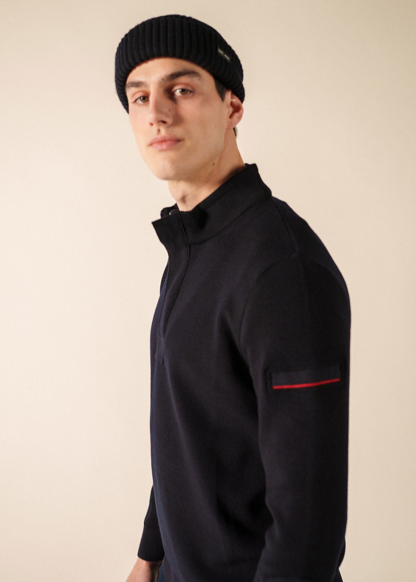 LOUP DE MER II Wool Sweater (NAVY)