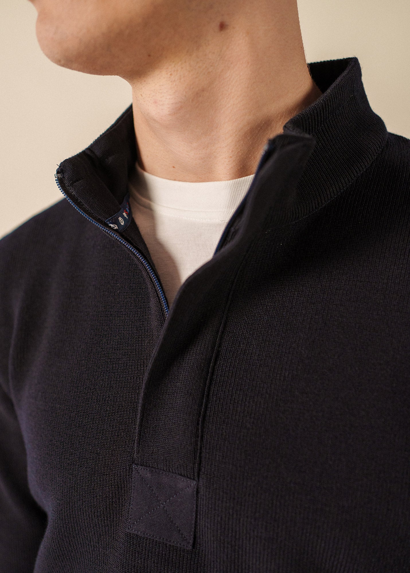 LOUP DE MER II Wool Sweater (NAVY)