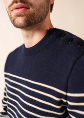 BINIC Fisherman Sweater (NAVY / ECRU)