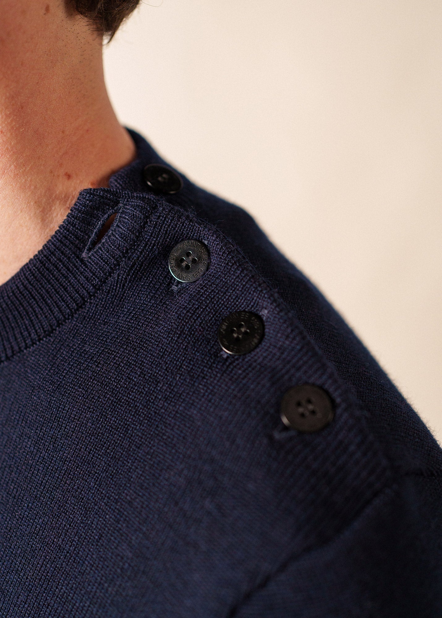 BINIC Fisherman Sweater (NAVY / ECRU)