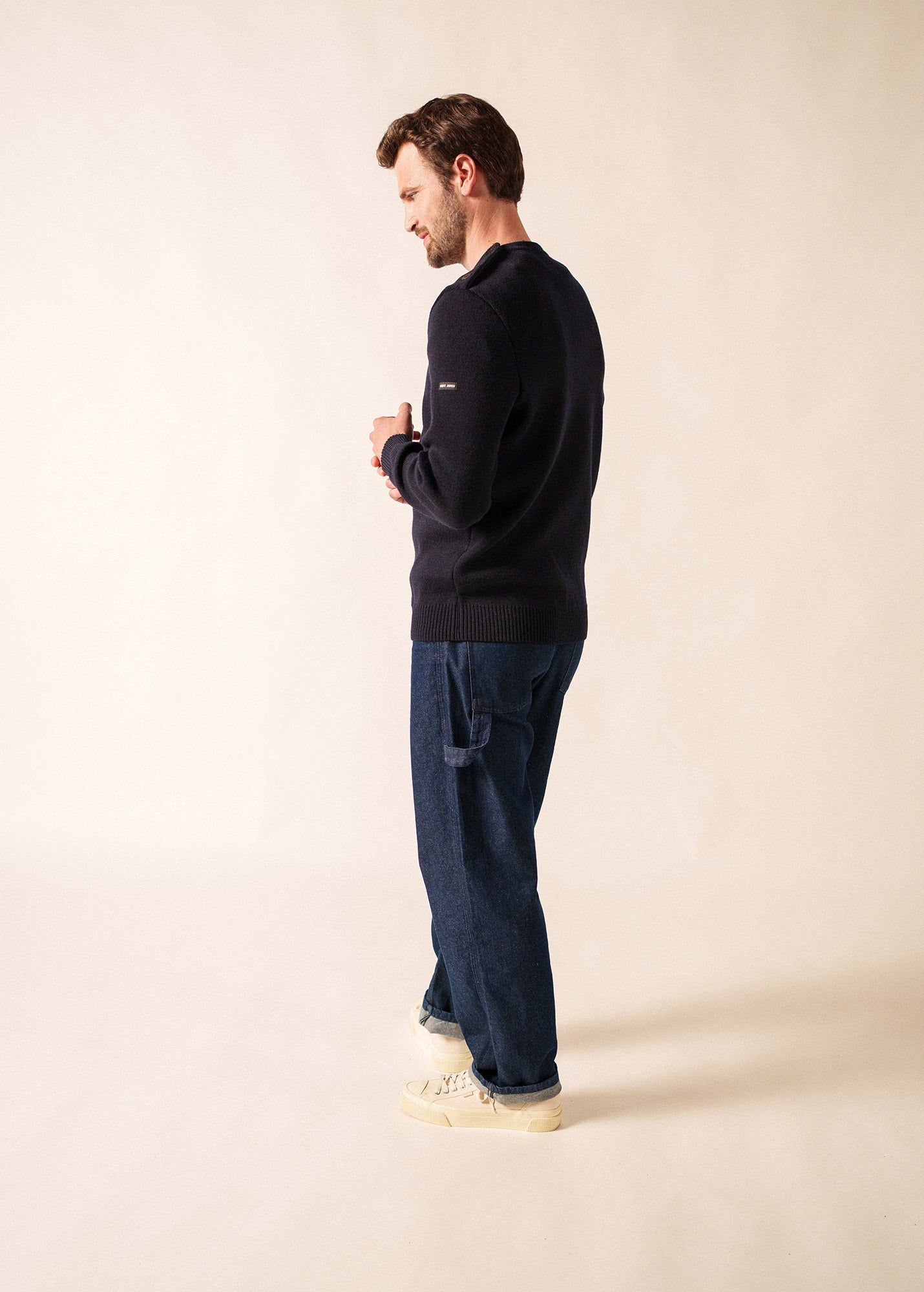 CANCALE Fisherman Sweater (NAVY)
