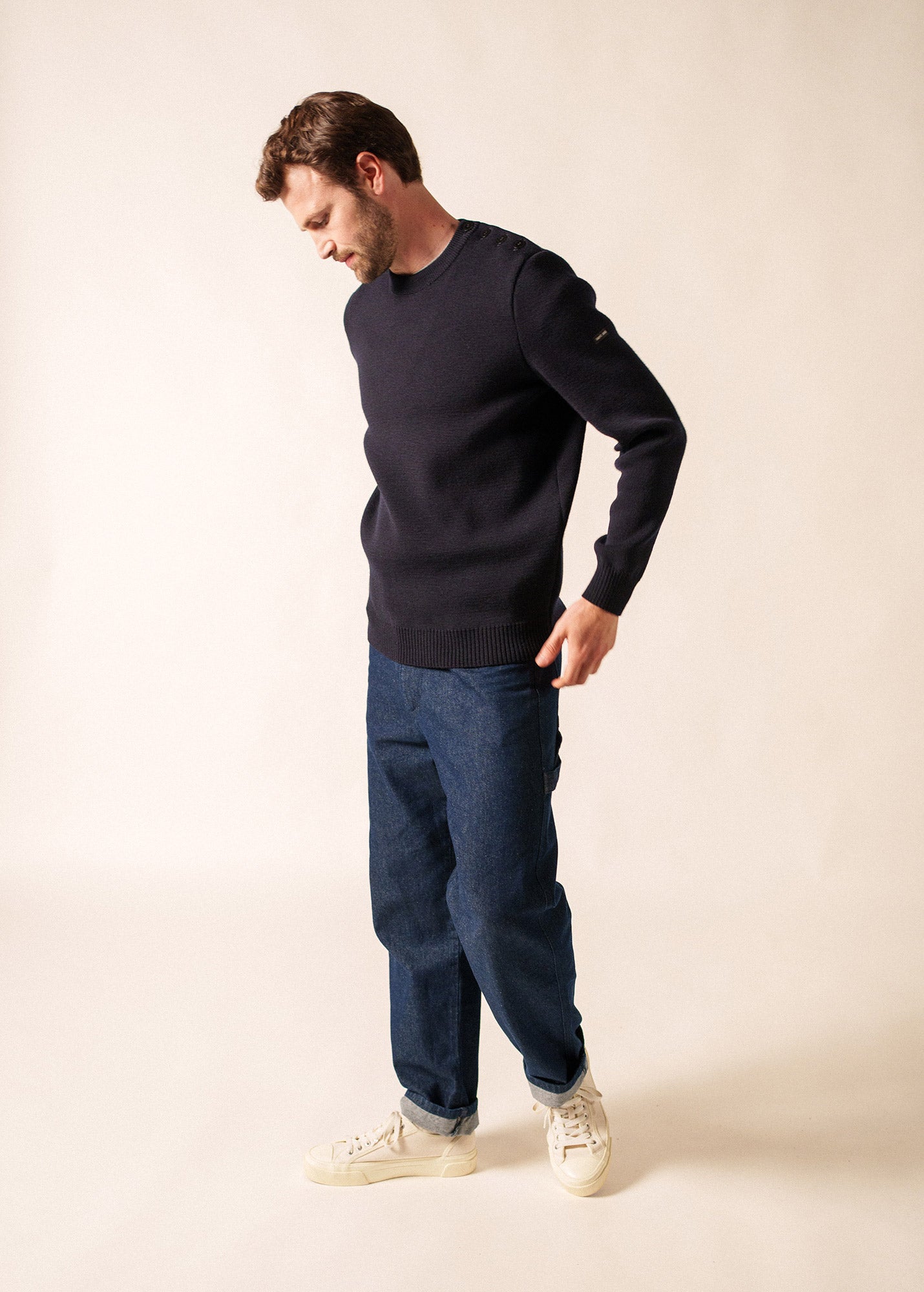CANCALE Fisherman Sweater (NAVY)
