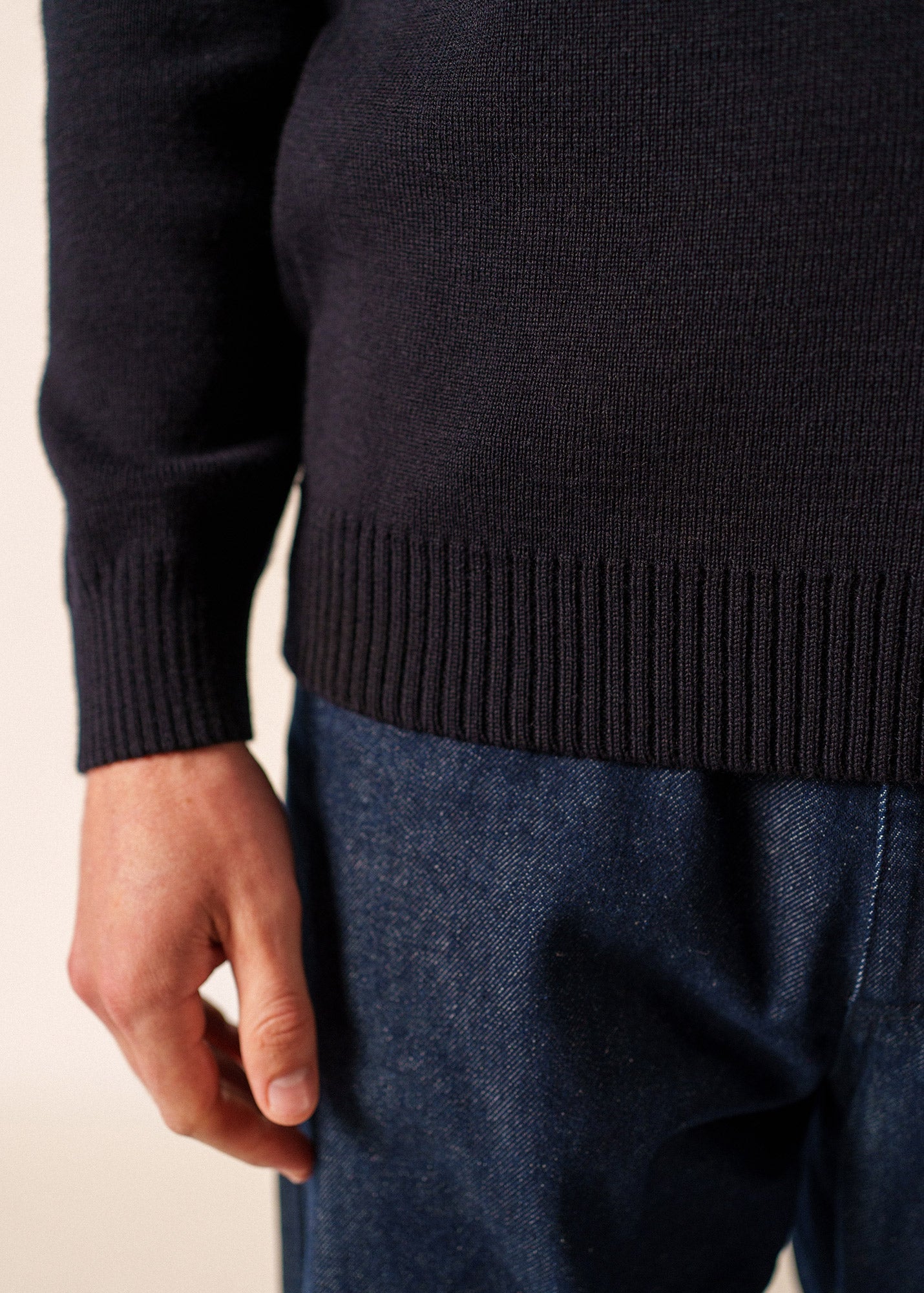 CANCALE Fisherman Sweater (NAVY)
