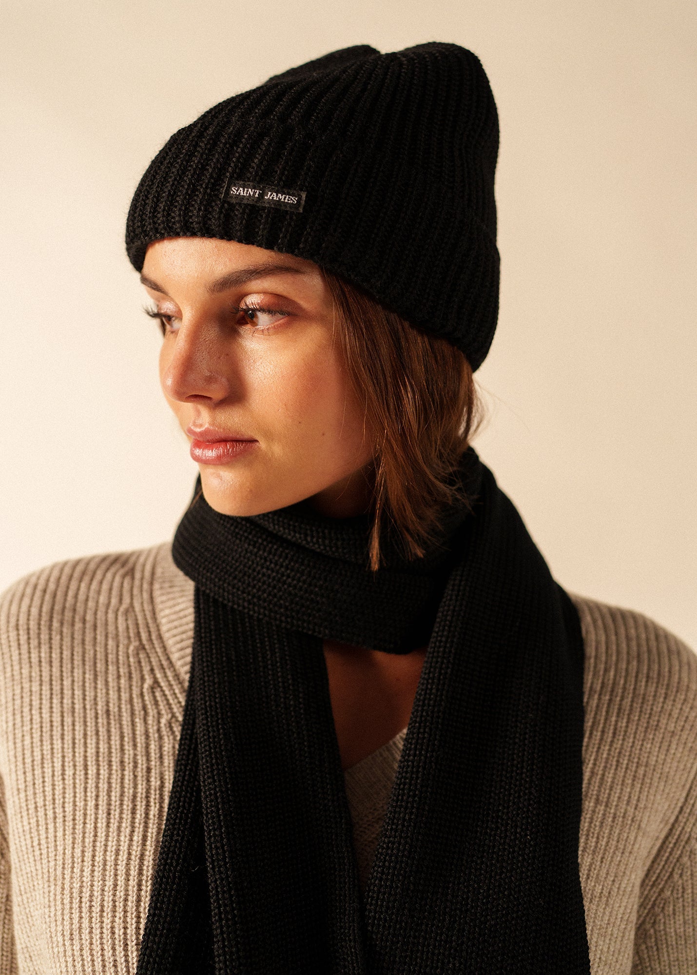 CANOT Purl Knit Beanie (BLACK)