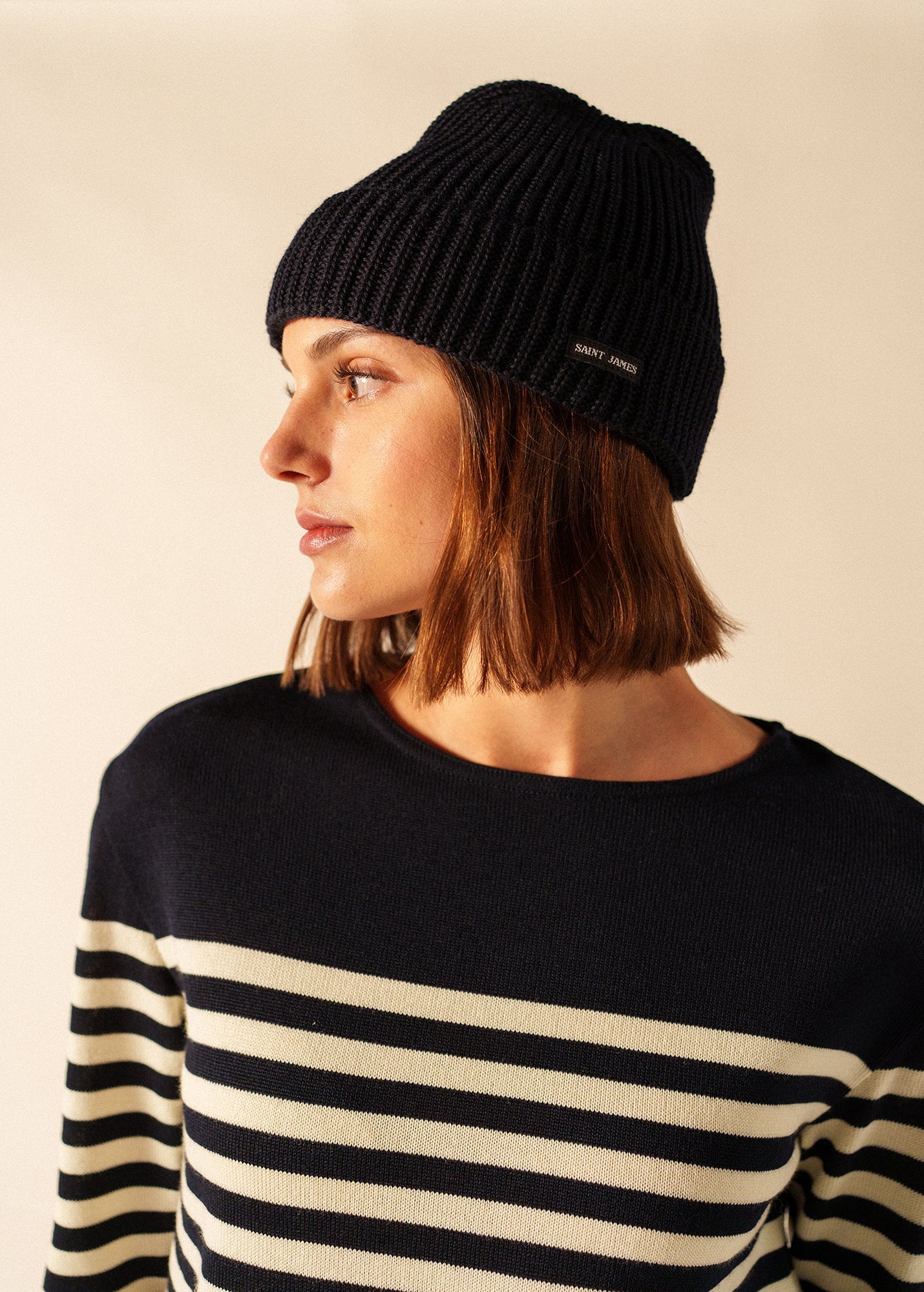 CANOT Purl Knit Beanie (NAVY)