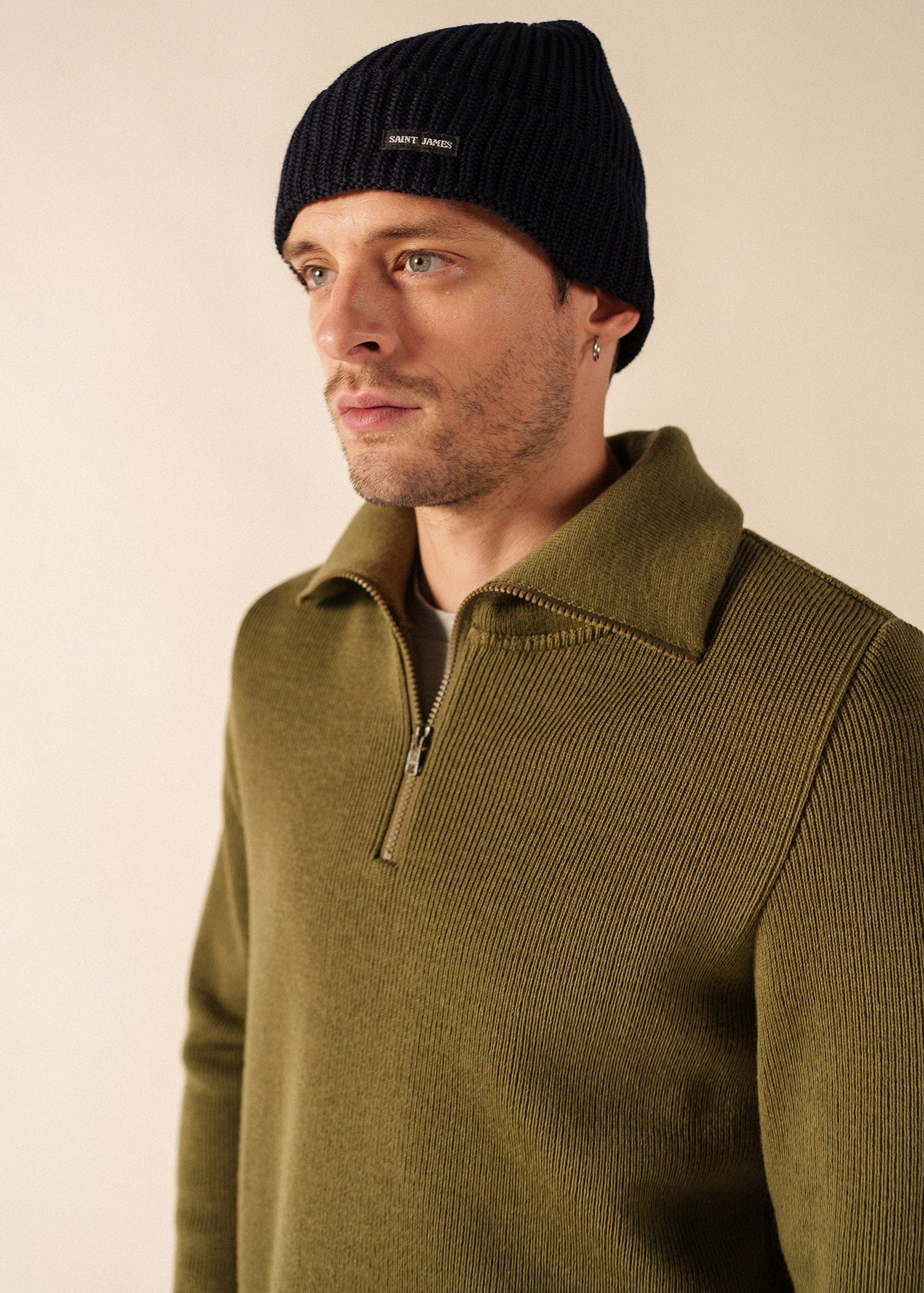 CANOT Purl Knit Beanie (NAVY)