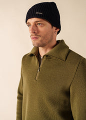CANOT Purl Knit Beanie (NAVY)