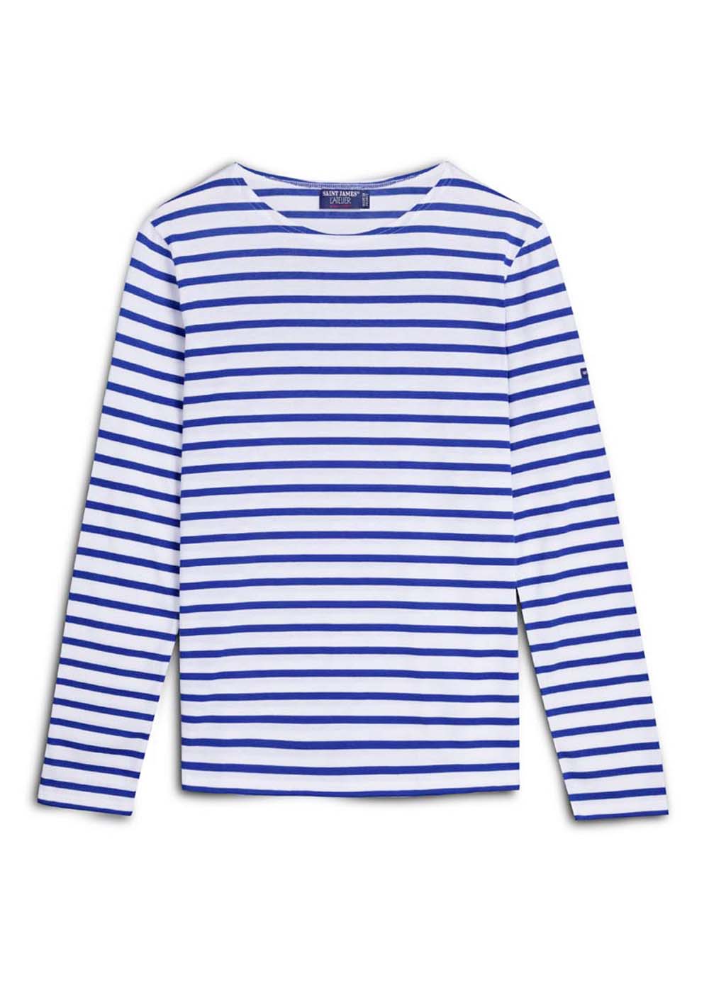 MINQUIDAME Breton Shirt (WHITE / ROYAL BLUE)