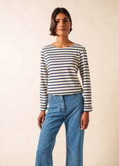 MINQUIERS MODERN Breton Shirt (ECRU / NAVY)